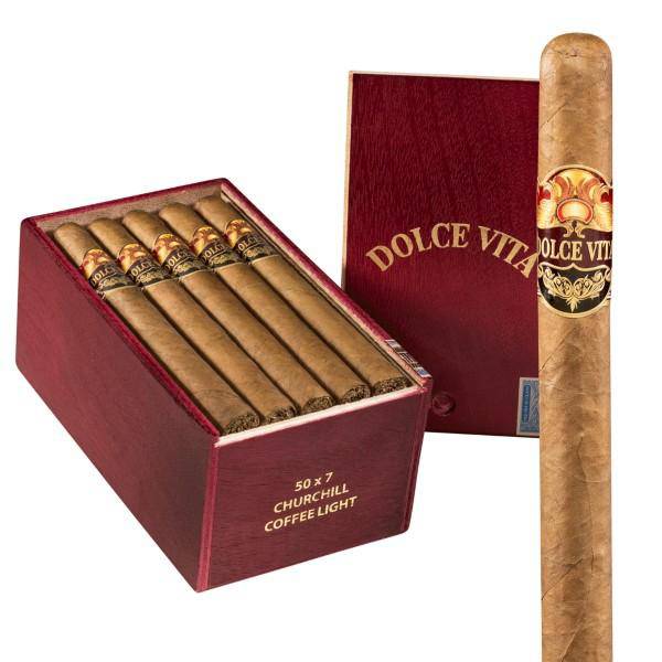 Dolce Vita Cafe Coffee Light Edition Lancero Domestic Cigars Boston's Cigar Shop