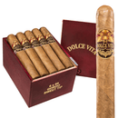Dolce Vita Sweet Tip Gordo mild flavor cigar with smooth wrapper from Boston's Cigar Shop, displayed on a wooden surface.