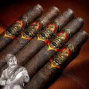 Gurkha Crest Torpedo Medium Flavor Cigar displaying its rich, dark wrapper and tapered torpedo shape.