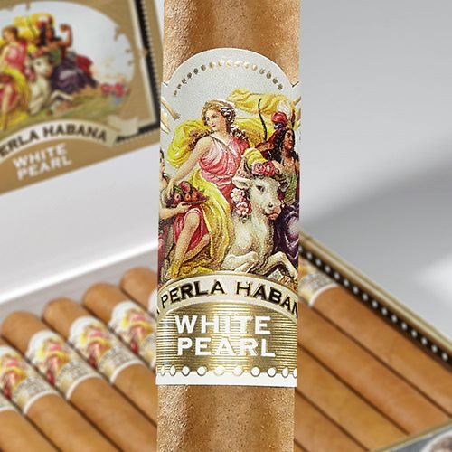 La Perla Habana White Pearl Churchill Extra Medium Flavored Cigars Boston's Cigar Shop