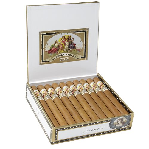 La Perla Habana White Pearl Churchill Extra Medium Flavored Cigars Boston's Cigar Shop