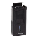 Lotus Duke V Triple Torch V-Cut Black Cigar Lighter Boston's Cigar Shop