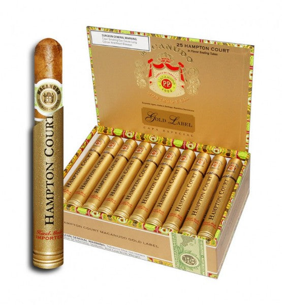 Macanudo Gold Hampton Court Aluminum Tube Corona Mild Flavor Cigar Boston's Cigar Shop