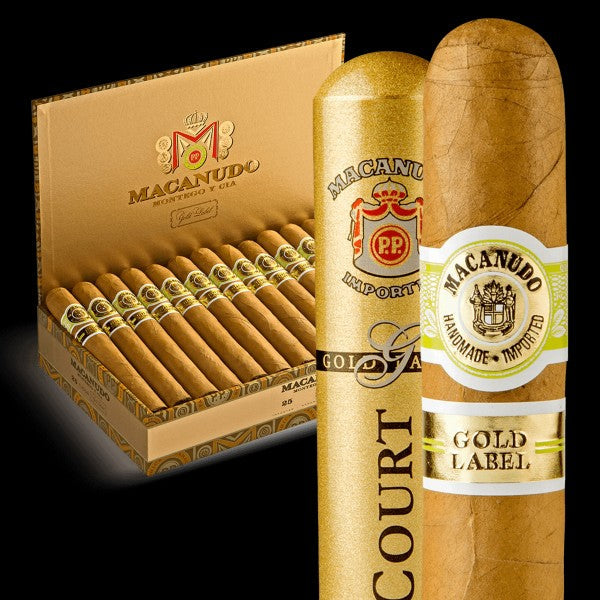 Macanudo Gold Hampton Court Aluminum Tube Corona Mild Flavor Cigar Boston's Cigar Shop