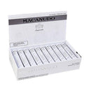 Macanudo Inspirado White Robusto Tubo Dominican cigar displayed in a protective tube, ideal for cigar enthusiasts.