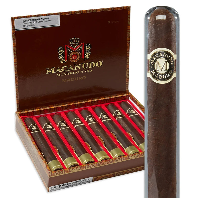 Macanudo Maduro Crystal Tubes Medium Flavored Cigars Boston's Cigar Shop