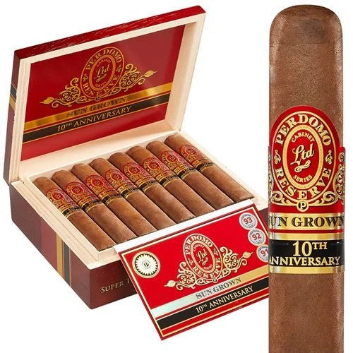 Perdomo Reserve 10th Anniversary Box-Pressed Sun Grown Churchill Sweet Flavored Cigar Boston's Cigar Shop