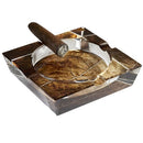 Tobacco Leaf Crystal Ashtray Ash Trays Boston's Cigar Shop