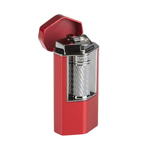 Xikar Meridian Triple Flame Lighter Red & Gunmetal Cigar Lighter Boston's Cigar Shop